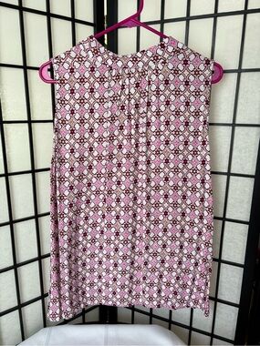 LOFT Sleeveless Pink Geometric Print Women's Top